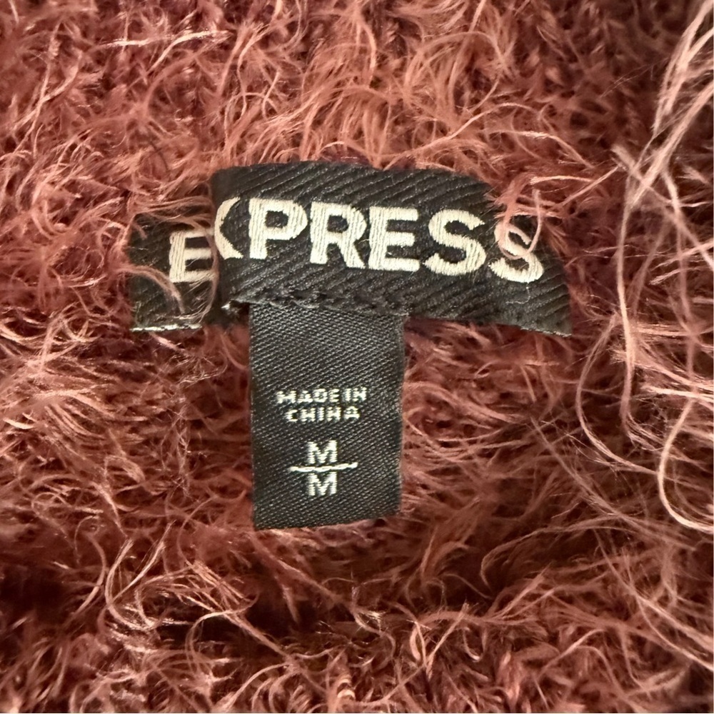 Cropped Mock Orange Neck Wool Sweater Size Medium - Picture 7 of 10